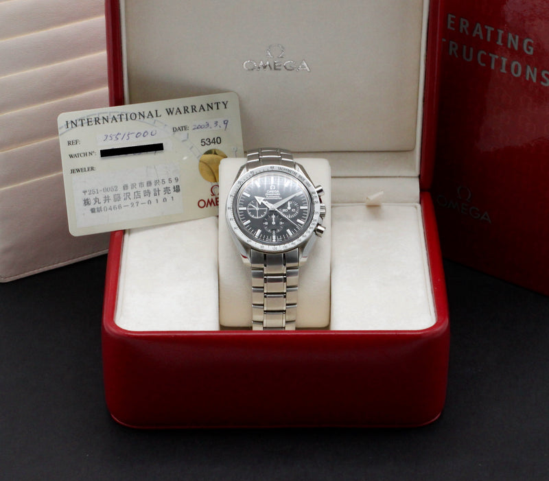 Omega Speedmaster Broad Arrow 3551.50.00. Opwinden, Automatisch. Materiaal horlogekast, Staal. Materiaal horlogeband, Staal. Jaar, 2003. Diameter, 42mm. Omega heren horloge.