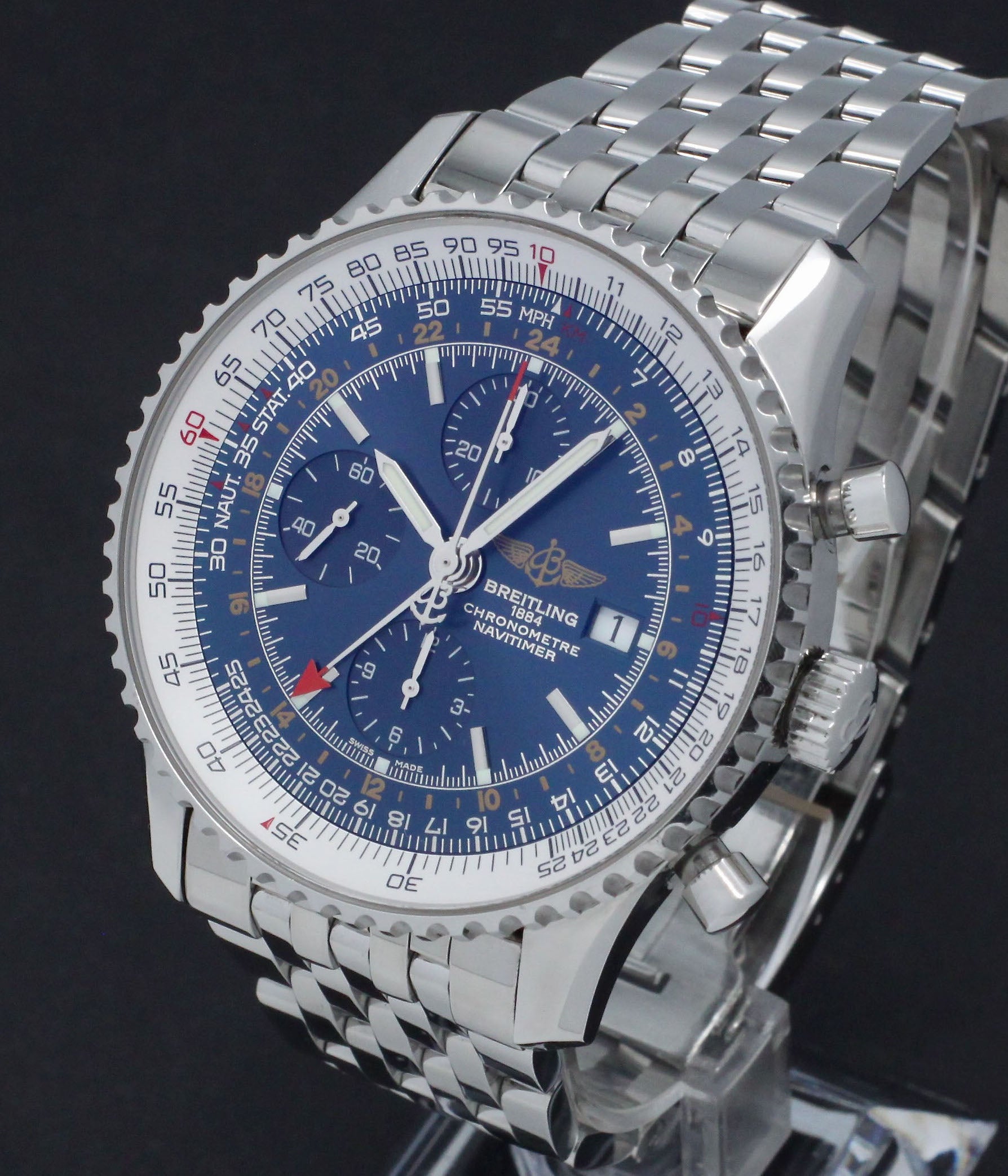 Breitling Navitimer World A24322/C651 - 2014 - Breitling horloge - Breitling kopen - Breitling heren horloge - Trophies Watches