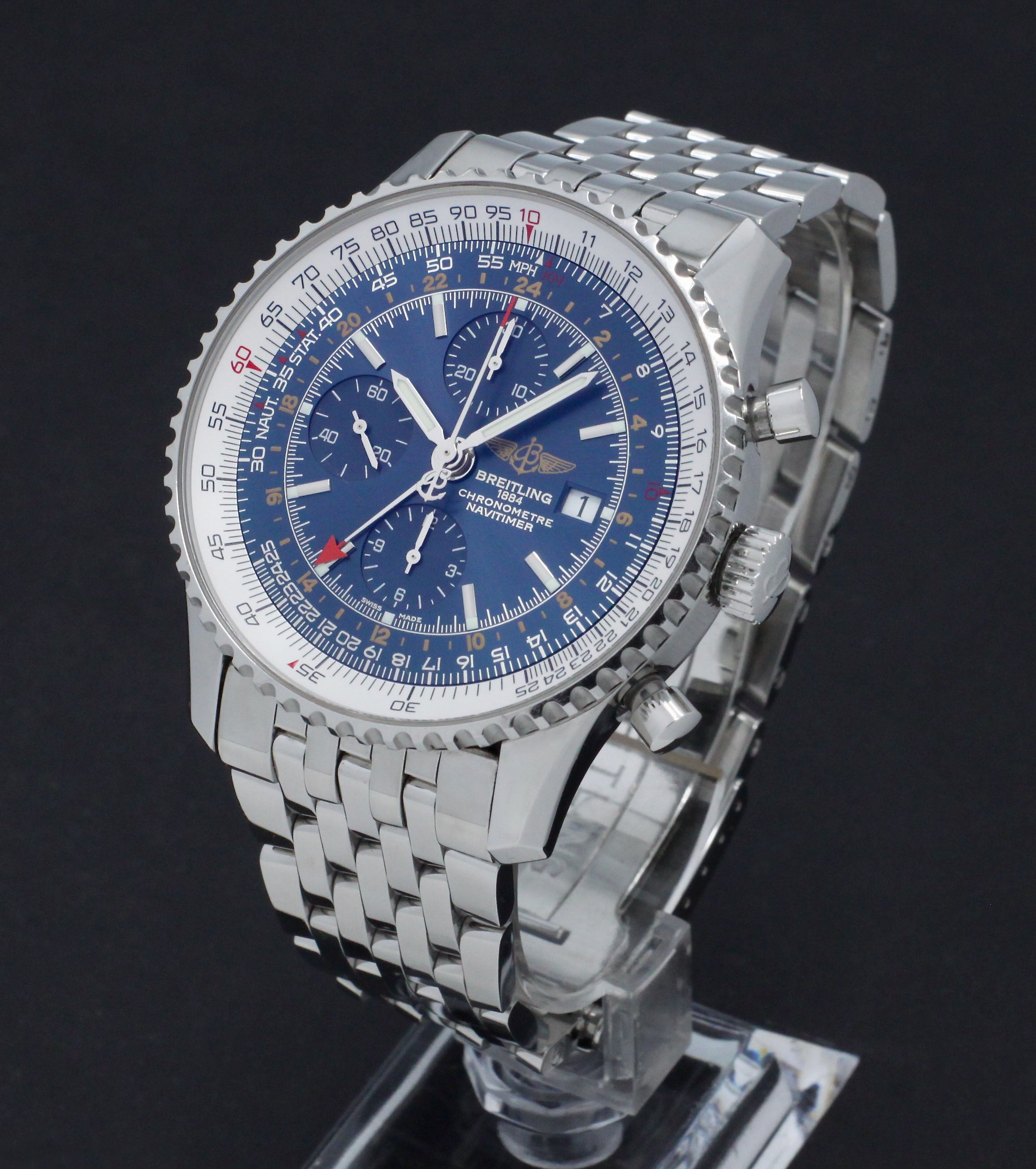 Breitling Navitimer World A24322/C651 - 2014 - Breitling horloge - Breitling kopen - Breitling heren horloge - Trophies Watches