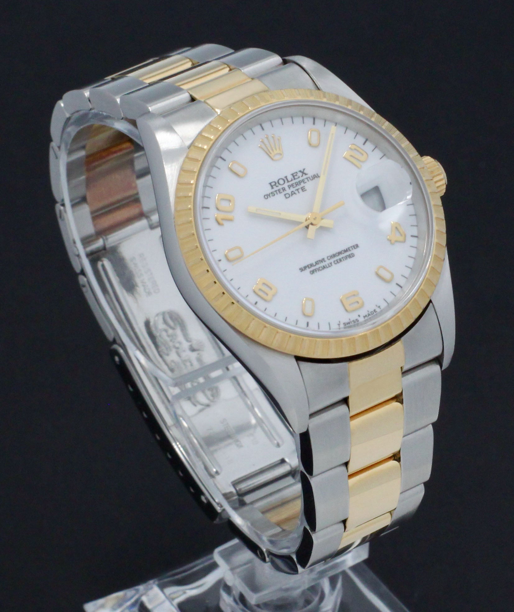 Rolex Oyster Perpetual Date 15223 - 1998 - Rolex horloge - Rolex kopen - Rolex heren horloge - Trophies Watches