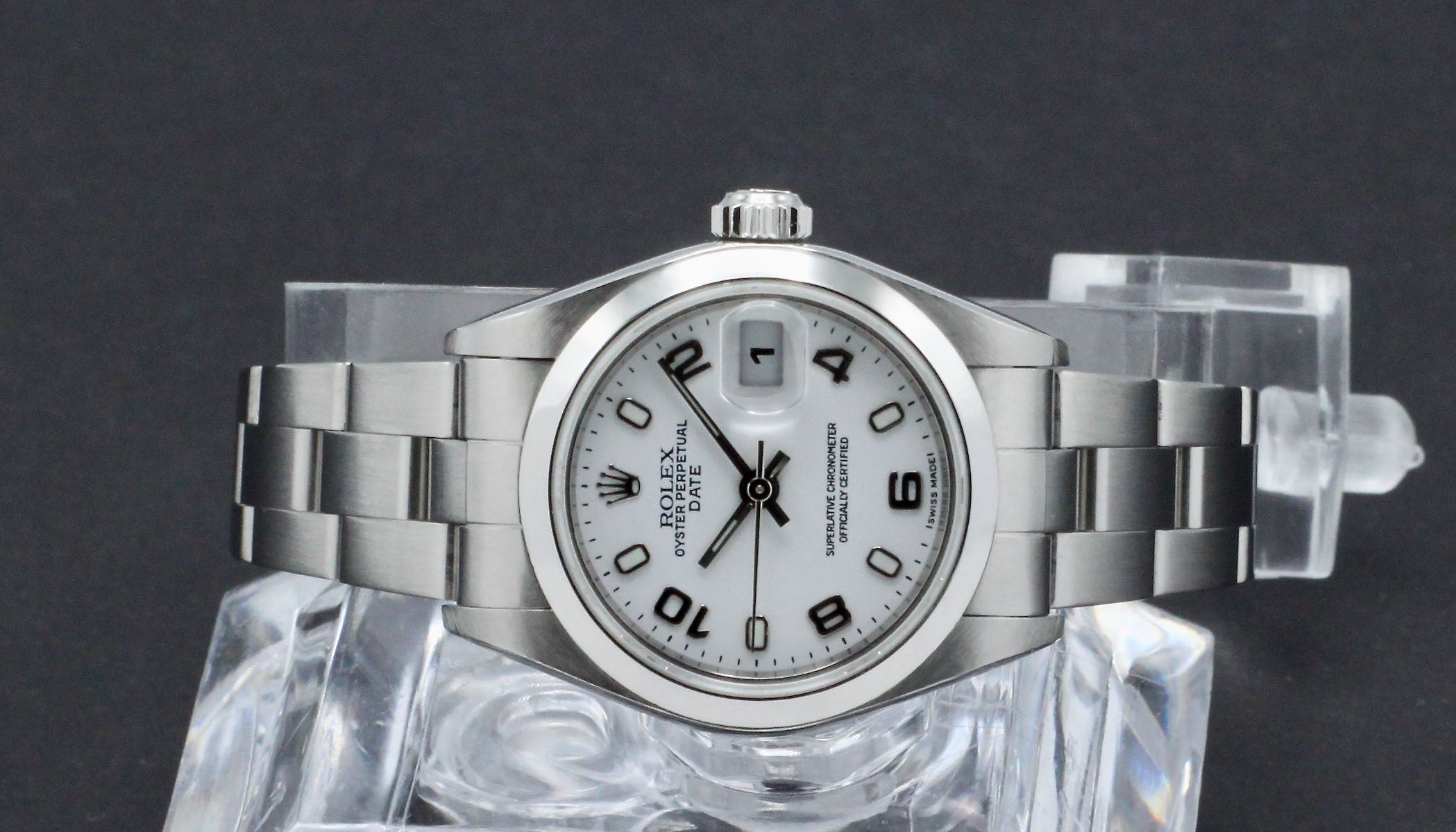 Rolex Oyster Perpetual Lady Date 79160 - 2001 - Rolex horloge - Rolex kopen - Rolex dames horloge - Trophies Watches