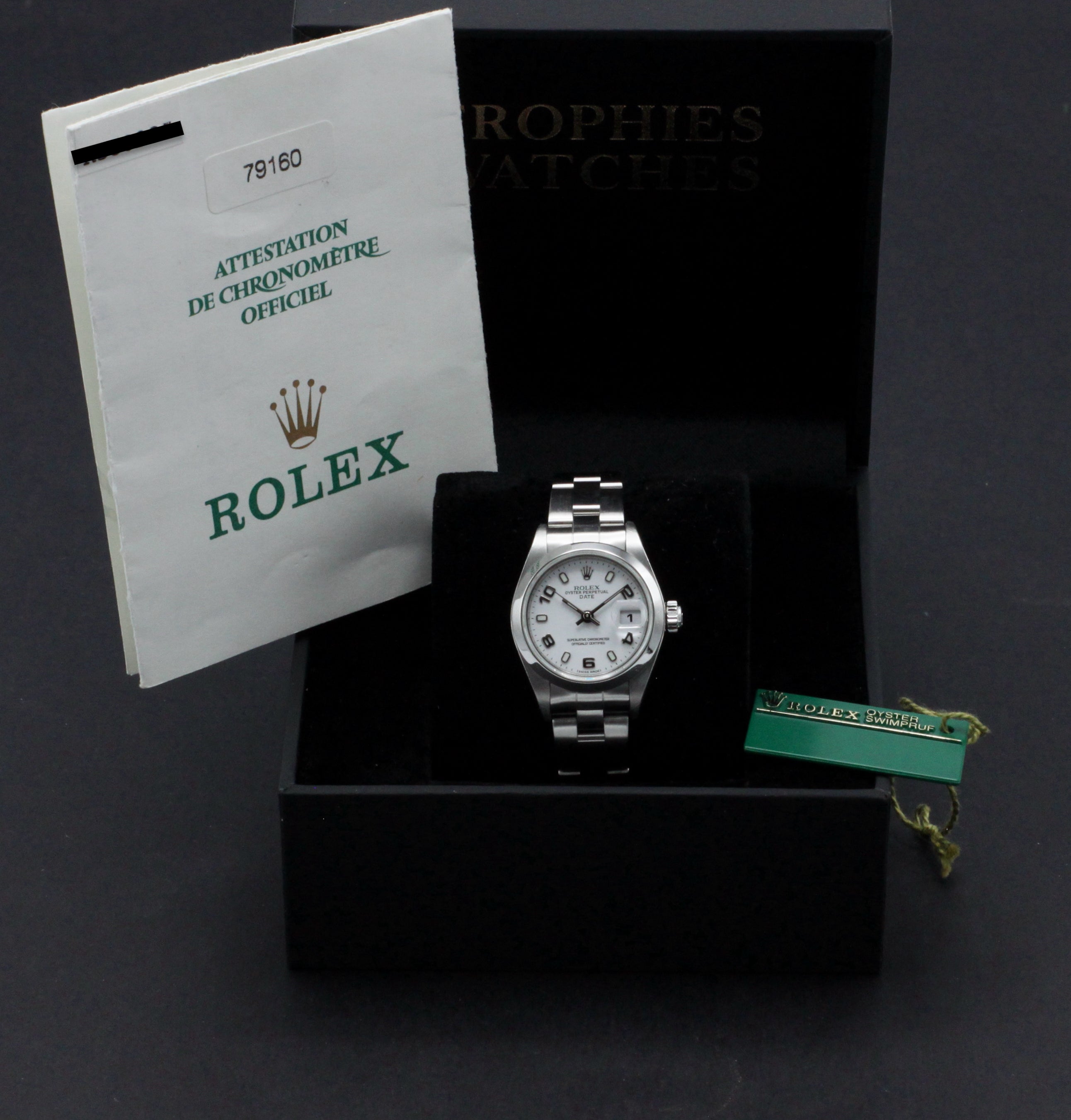 Rolex Oyster Perpetual Lady Date 79160 - 2001 - Rolex horloge - Rolex kopen - Rolex dames horloge - Trophies Watches