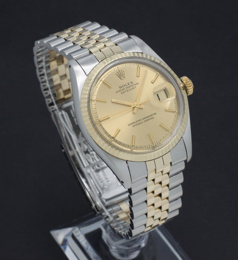 Rolex Datejust 1601 - 1974 - goud/staal - two/tone - Rolex horloge - Rolex kopen - Rolex heren horloge - Trophies Watches