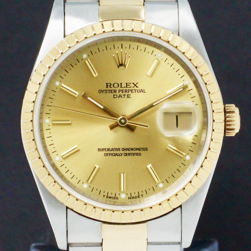 Rolex Oyster Perpetual Date 15223 - 1999 - Rolex horloge - Rolex kopen - Rolex heren horloge - Trophies Watches
