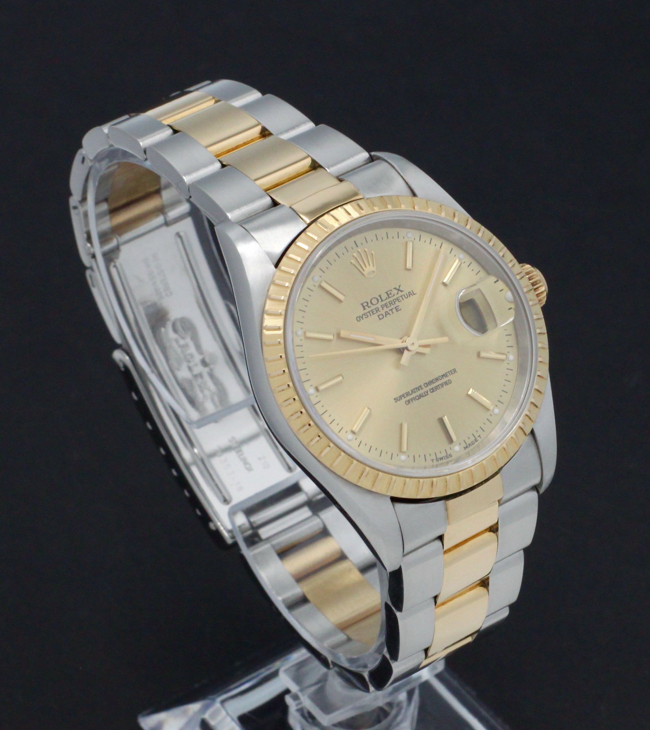 Rolex Oyster Perpetual Date 15223 - 1999 - Rolex horloge - Rolex kopen - Rolex heren horloge - Trophies Watches