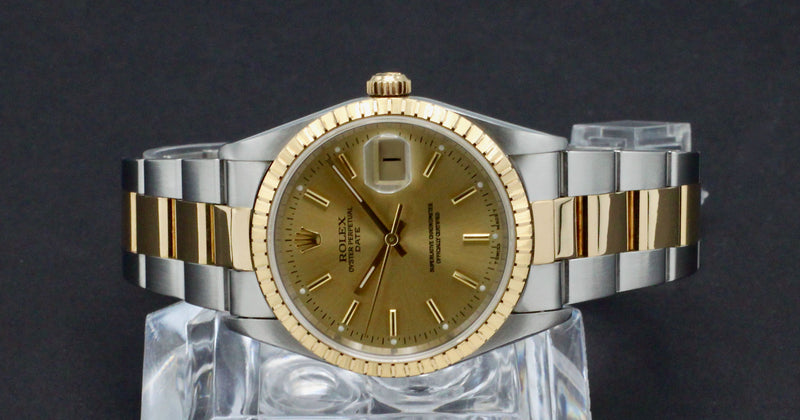 Rolex Oyster Perpetual Date 15223 - 1999 - Rolex horloge - Rolex kopen - Rolex heren horloge - Trophies Watches