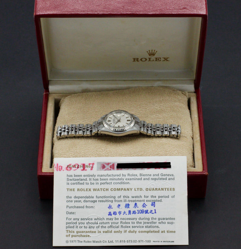 Rolex Lady-Datejust 6917, Box & Papers, 1971