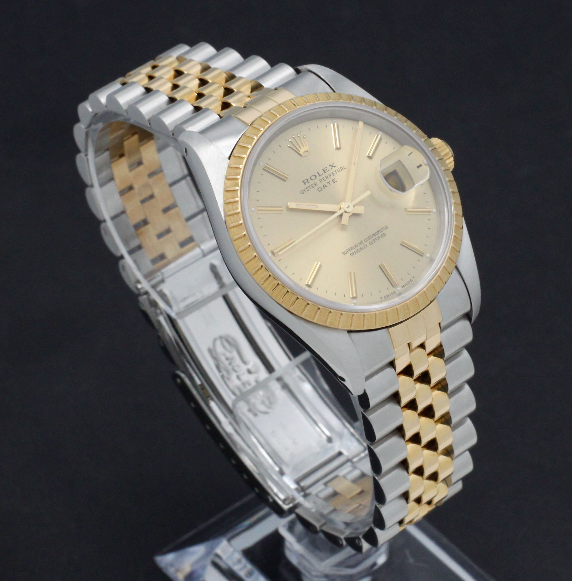 Rolex Oyster Perpetual Date 15223 - 1994 - Rolex horloge - Rolex kopen - Rolex heren horloge - Trophies Watches