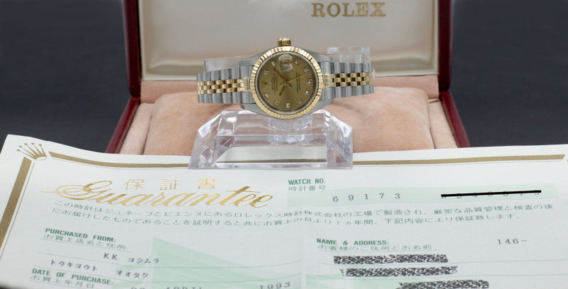 Rolex Lady-Datejust 69173G - 1993 - Rolex horloge - Rolex kopen - Rolex dames horloge - Trophies Watches