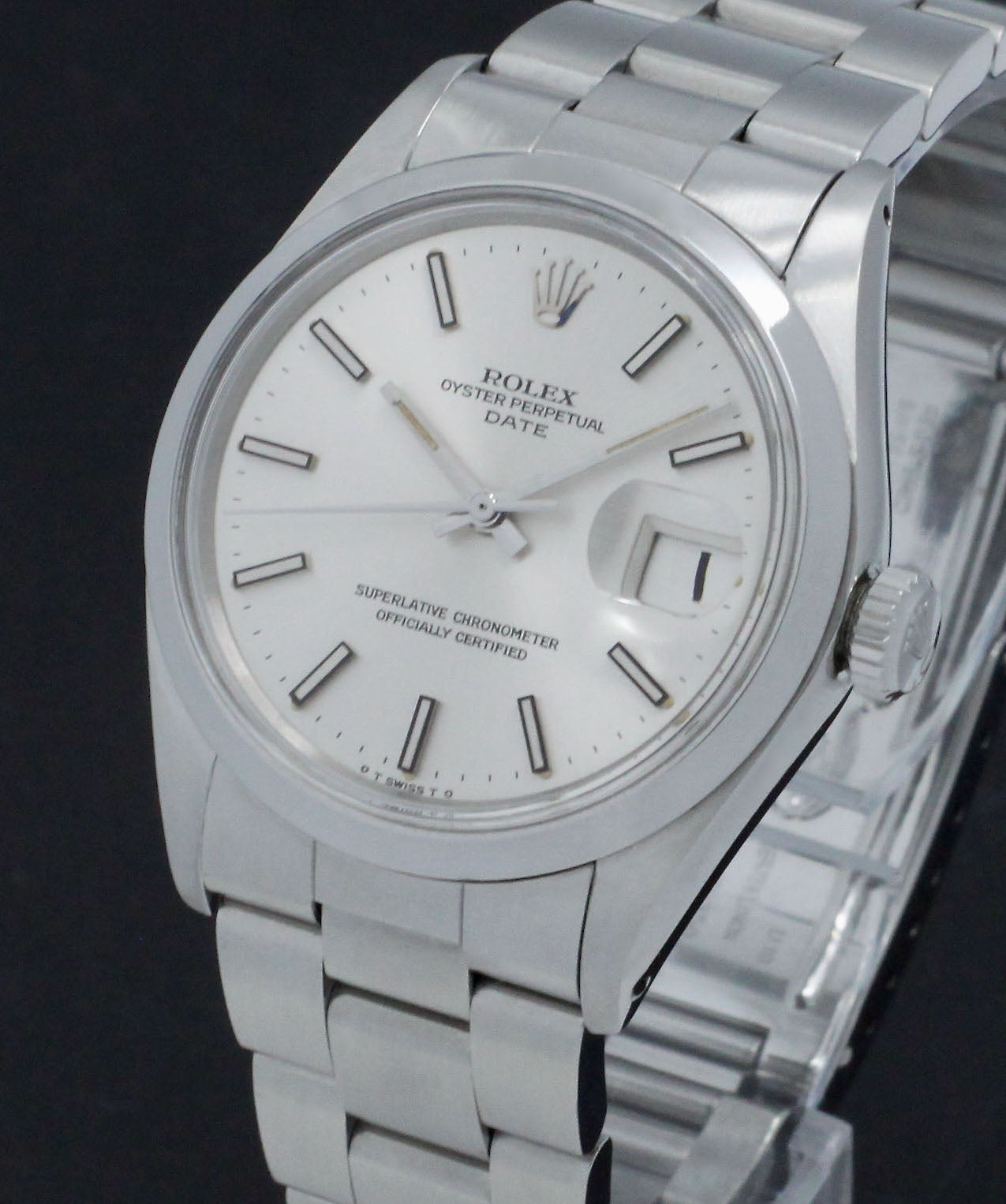 Rolex Oyster Perpetual Date 1500 - 1974 - Sigma Dial - Rolex horloge - Rolex kopen - Rolex heren horloge - Trophies Watches