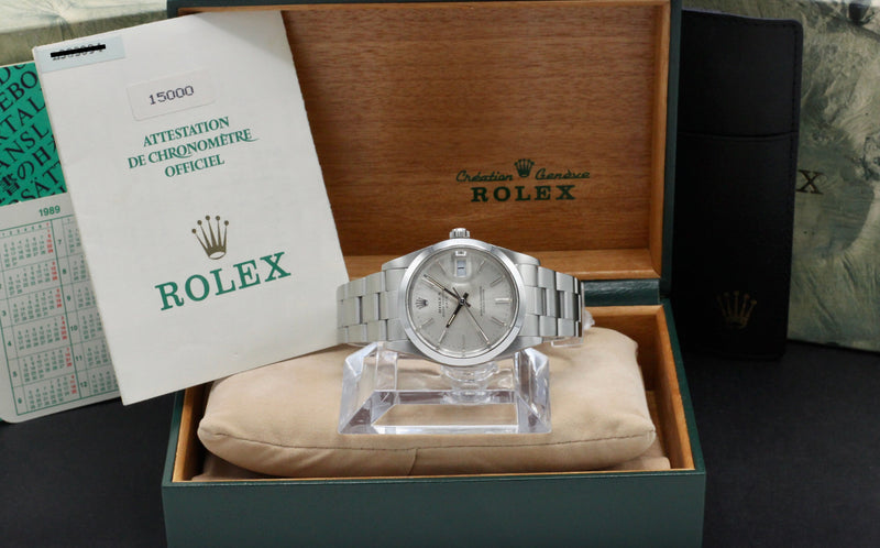 Rolex Oyster Perpetual Date 15000 - 1989 - Rolex horloge - Rolex kopen - Rolex heren horloge - Trophies Watches