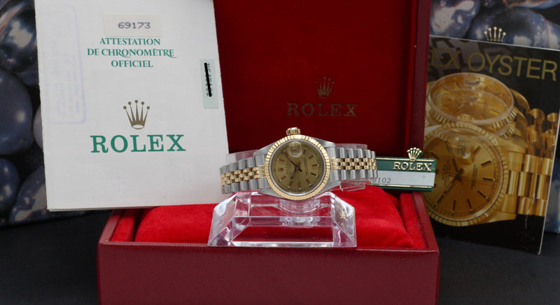 Rolex Lady-Datejust 69173 - 1989 - Rolex horloge - Rolex kopen - Rolex dames horloge - Trophies Watches