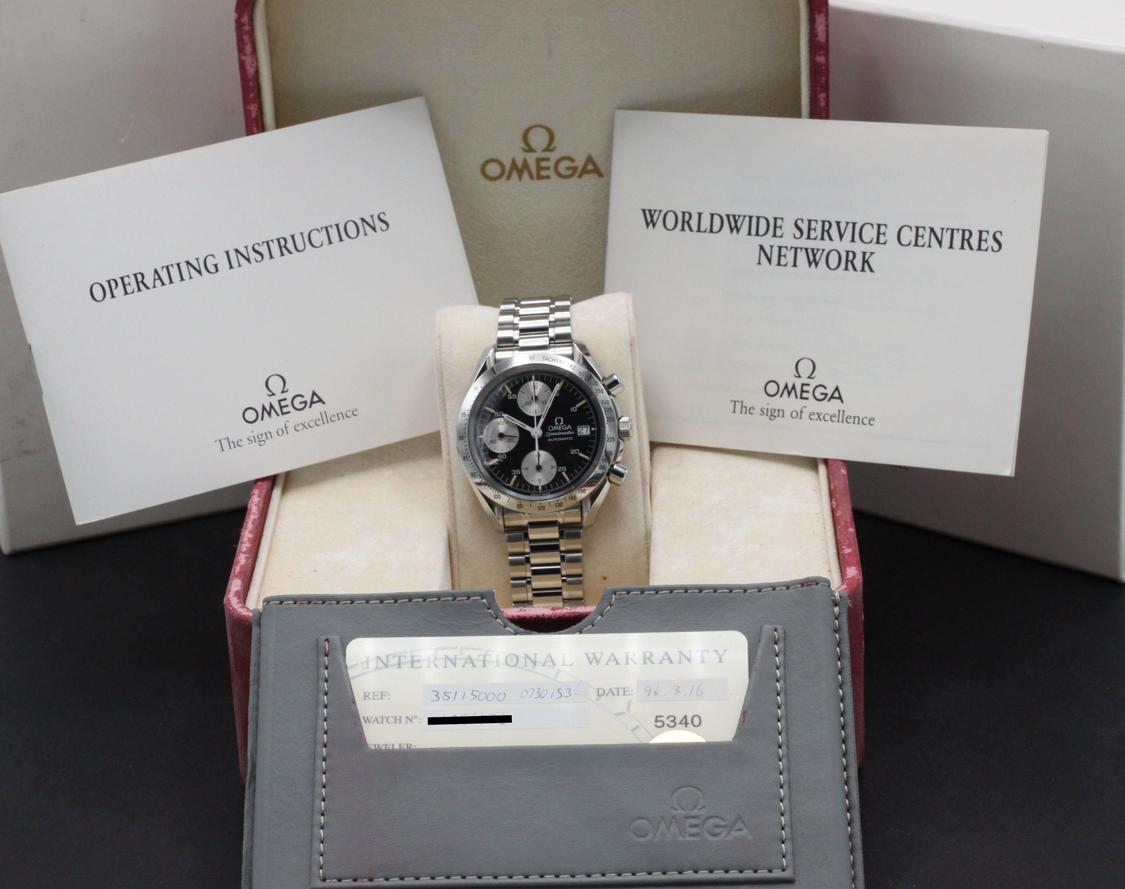 Omega Speedmaster 3511.50.00 - 1996 - Omega horloge - Omega kopen - Omega heren horloges - Trophies Watches