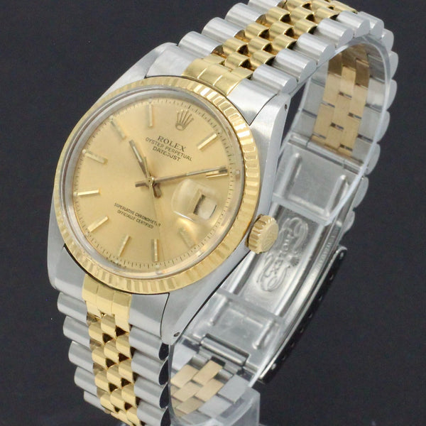 Rolex Datejust 1601 - 1978 - goud/staal - two/tone - Rolex horloge - Rolex kopen - Rolex heren horloge - Trophies Watches