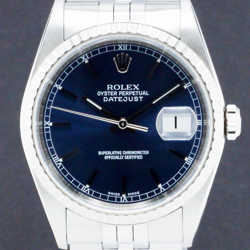 Rolex Datejust 16220 - 2001 - Rolex horloge - Rolex kopen - Rolex heren horloge - Trophies Watches