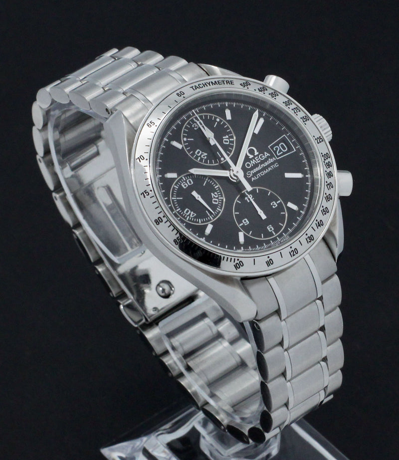 Omega Speedmaster Date 3513.50.00 39mm. Opwinden, Automatisch. Materiaal horlogekast, Staal. Materiaal horlogeband, Staal. Jaar, 1998. Omega heren horloge.