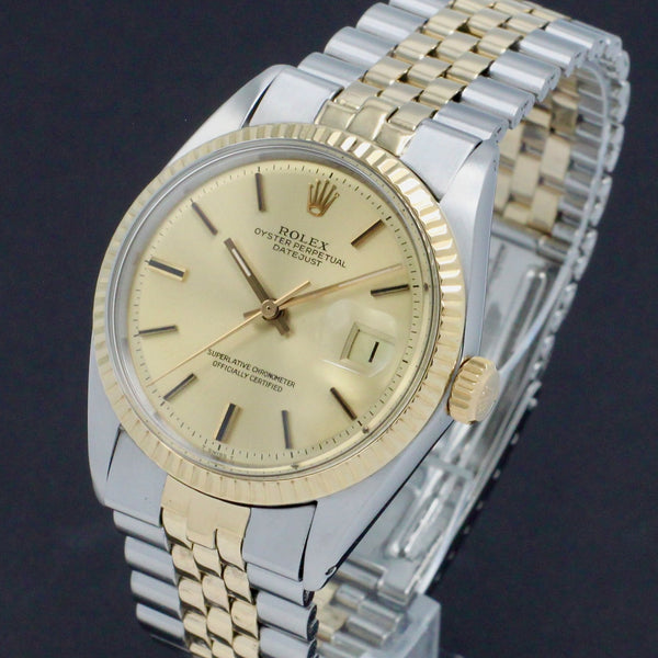 Rolex Datejust 1601 - 1972 - goud/staal - two/tone - Rolex horloge - Rolex kopen - Rolex heren horloge - Trophies Watches