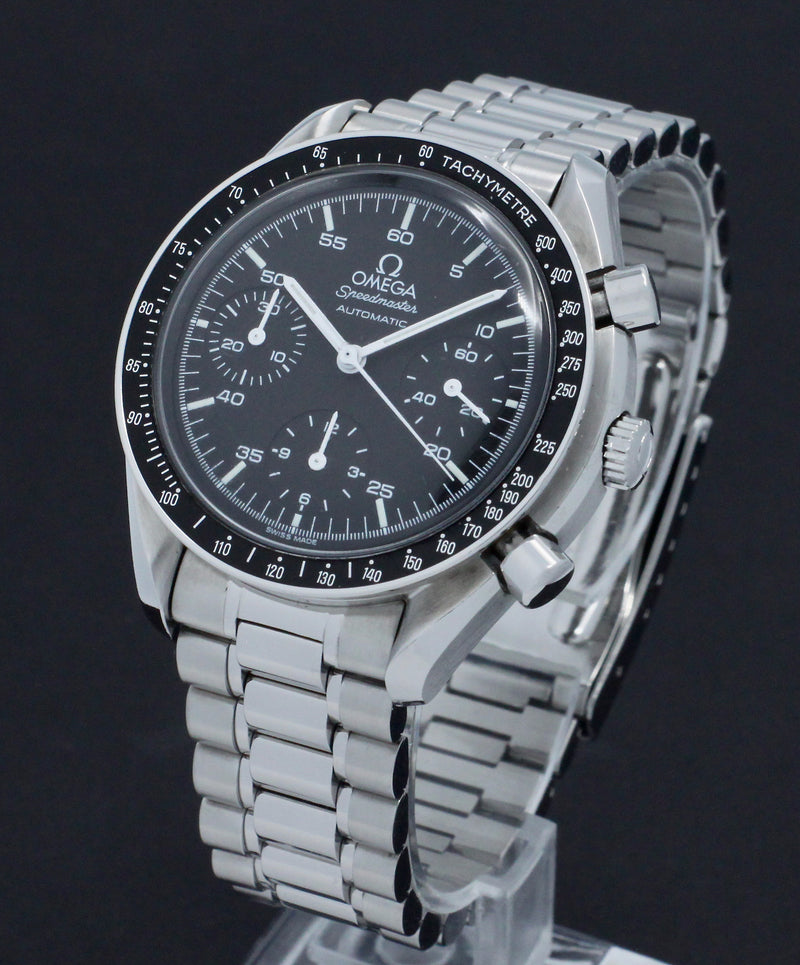 Omega Speedmaster Reduced 3510.50.00 39mm. Opwinden, Automatisch. Materiaal horlogekast, Staal. Materiaal horlogeband, Staal. Jaar, 1998. Omega heren horloge.