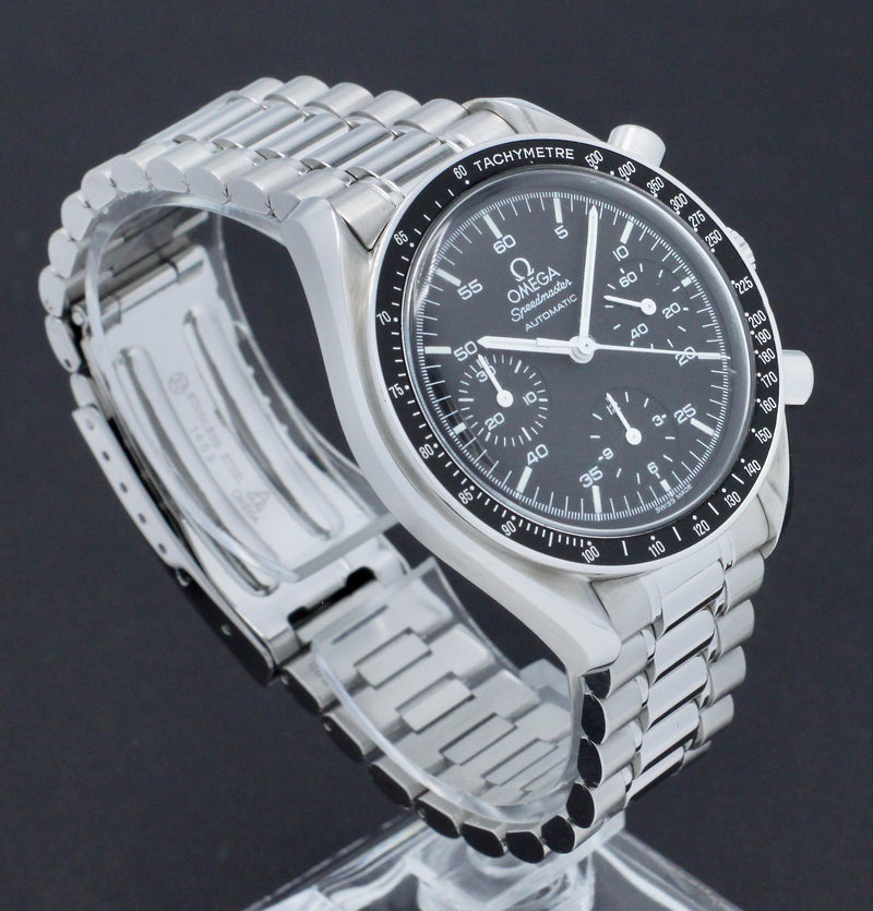 Omega Speedmaster Reduced 3510.50.00 39mm. Opwinden, Automatisch. Materiaal horlogekast, Staal. Materiaal horlogeband, Staal. Jaar, 1998. Omega heren horloge.