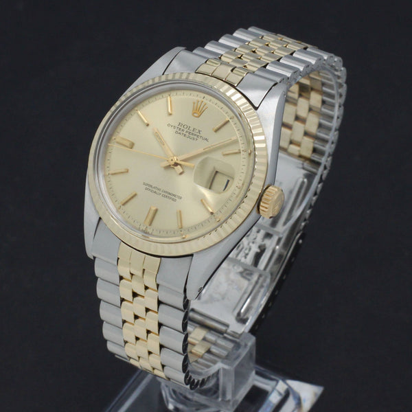 Rolex Datejust 1601 - 1971 - goud/staal - two/tone - Rolex horloge - Rolex kopen - Rolex heren horloge - Trophies Watches